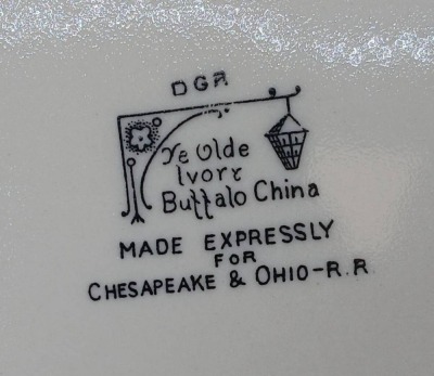 Ye Olde Ivory Buffalo China George Washington RR Plate - 7