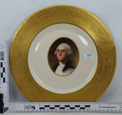 Ye Olde Ivory Buffalo China George Washington RR Plate - 8