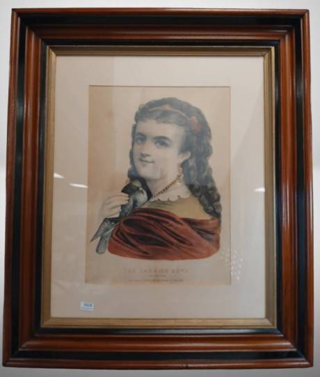Currier & Ives Lithograph "The Carrier Dove'