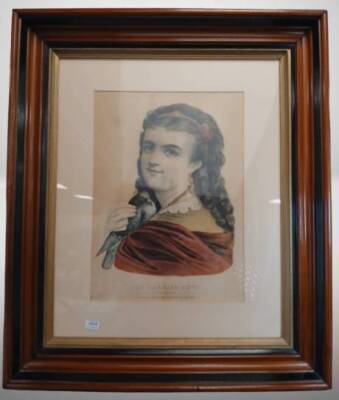 Currier & Ives Lithograph "The Carrier Dove'