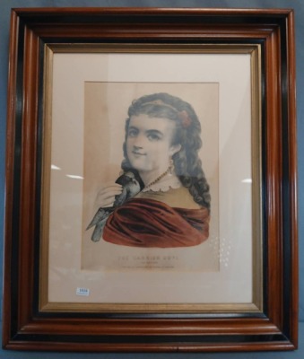 Currier & Ives Lithograph "The Carrier Dove' - 2
