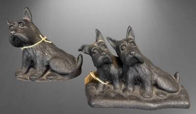 Cast Iron Dog Doorstops, 60's-70's