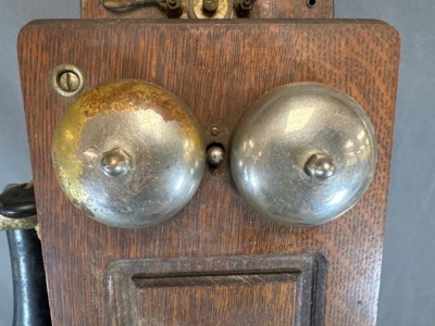 Wall-Mounted Wooden Crank Telephone - 6