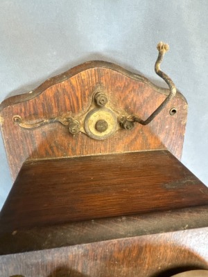 Wall-Mounted Wooden Crank Telephone - 7