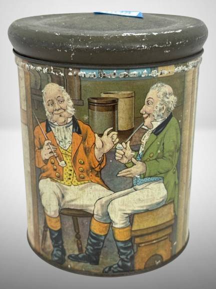 Tindeco Decorative Tin/Humidor with Rustic Scenes