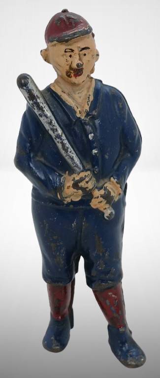 A.C. Williams Cast Iron Baseball Player Bank