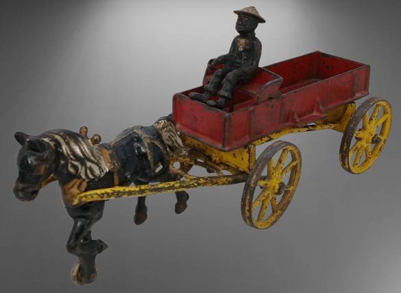 Kenton Cast Iron Toy Horse And Wagon