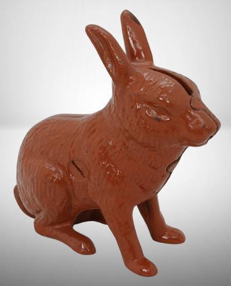 Cast Iron Rabbit Still Bank