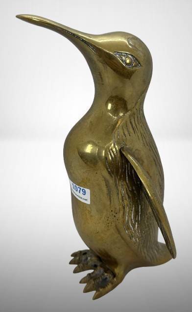 Brass Penguin Figurine Sculpture