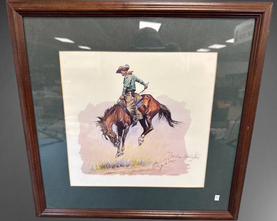 Framed Frederic Remington Print