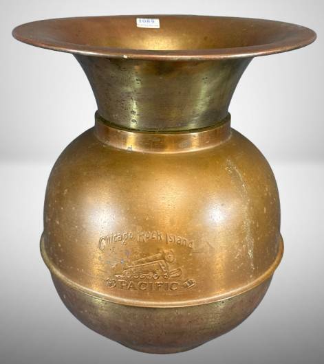 Brass Chicago Rock Island Spittoon