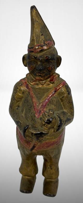 Vintage AC Williams Cast Iron Clown Bank