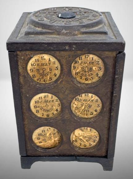 Cast Iron "Time Around The World' Still Bank