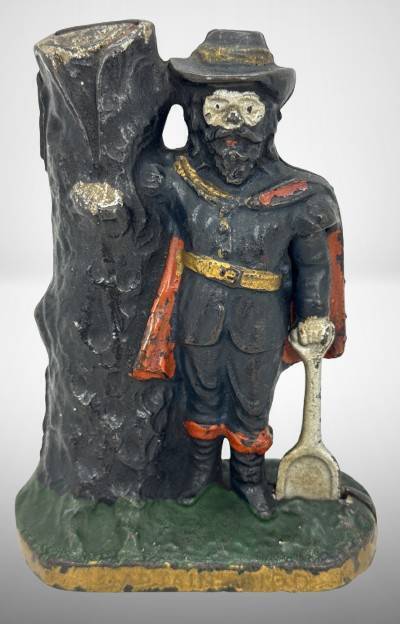 Antique Cast Iron Captain Kidd Coin Bank