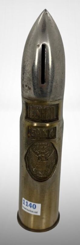 Ferrosteel Mfg. US 1919 Artillery Shell Coin Bank