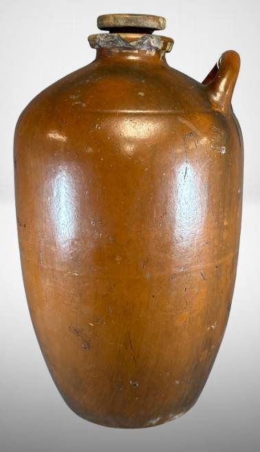 Stoneware Jug With Handle, 21" Tall