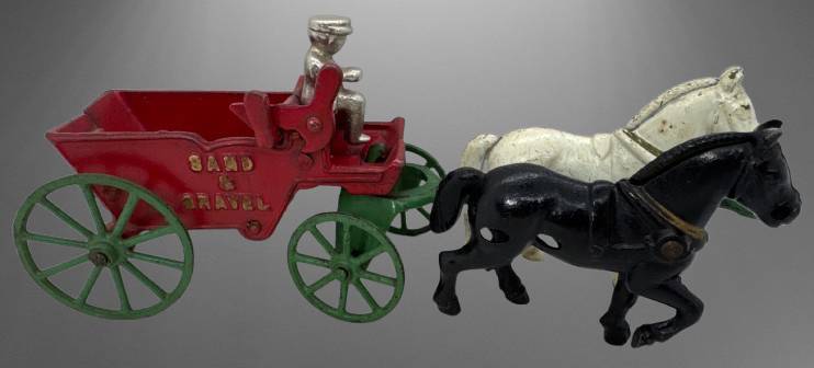 Kenton Cast Iron Horse-Drawn Wagon Toy