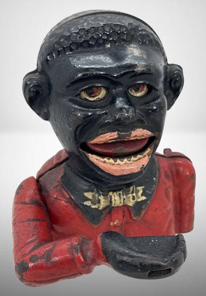 Cast Iron "Little Joe" Mechanical Coin Bank