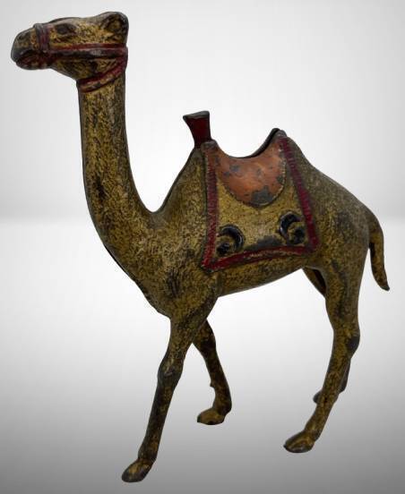 Cast Iron Camel Still Bank with Saddle