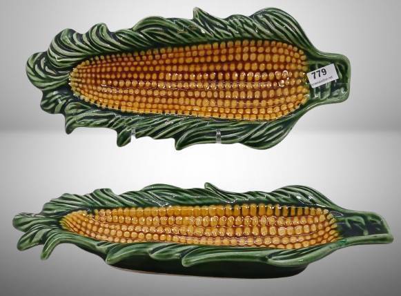 Majolica Corn on the Cob Holders