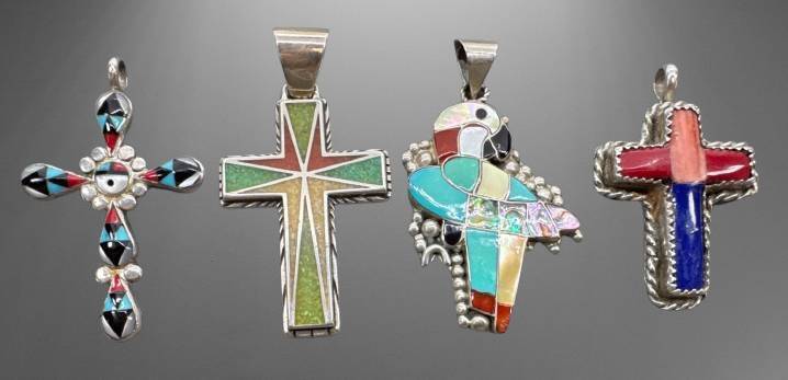 Four Sterling Silver Pendants