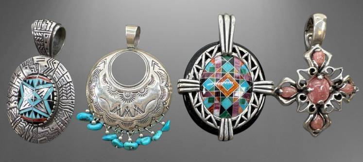Silver and Stone Pendants