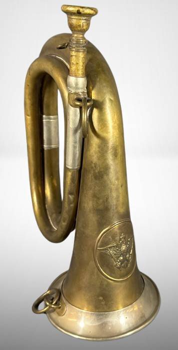 Brass Bugle with Embossed Eagle Motif