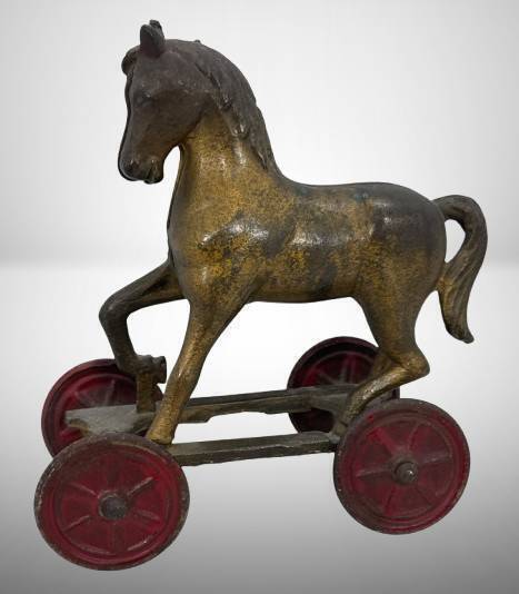 Cast Iron AC Williams Horse on Cart Bank