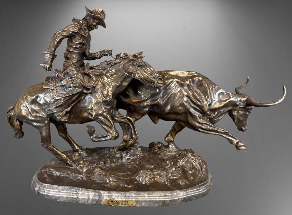 Frederic Remington "Texas Steer' Sculpture
