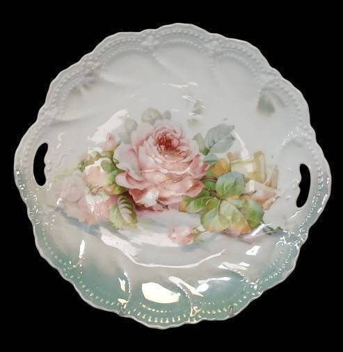 Leuchtenburg Germany Handled Cake Plate