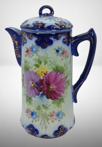 8.5-Inch Hand-Painted Chocolate Pot
