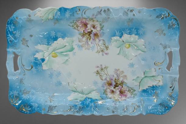 Unmarked RS Prussia Hand-Painted Dresser Tray