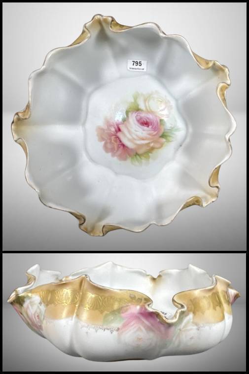 RS Germany Hand-Painted Porcelain Bowl