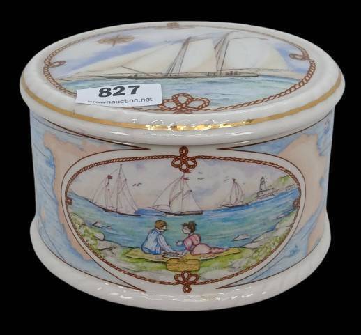Windsor England Nautical Ceramic Lidded Box