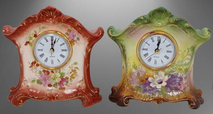 (2) Royal Bonn Mantel Clocks