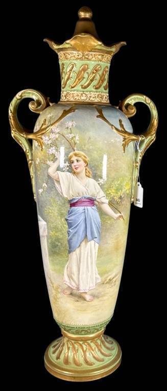 Royal Bonn 26" Tall Portrait Vase