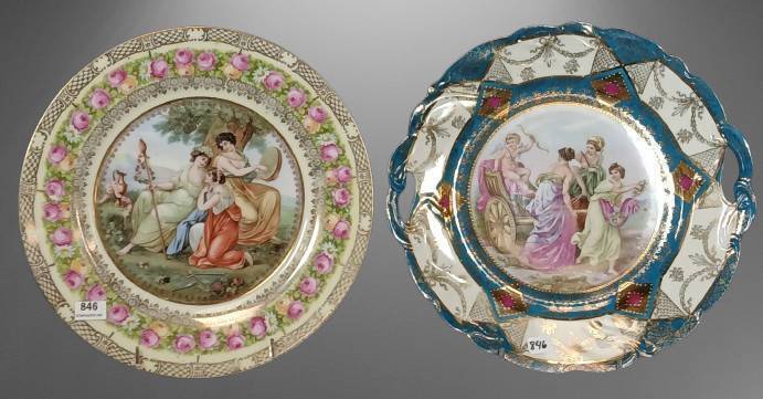 (2) Germany Porcelain Decorative Plates