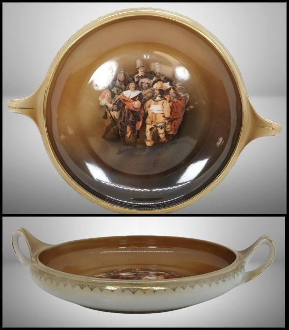 RS Suhl Night Watchmen Handled Dish