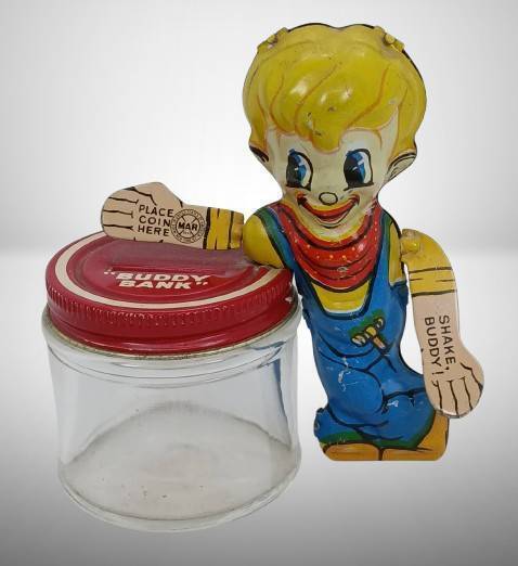 Marx Buddy Bank Tin Lithograph Coin Bank