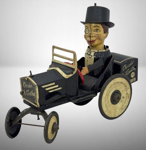 Marx Tin Wind-Up Charlie McCarthy Toy Car
