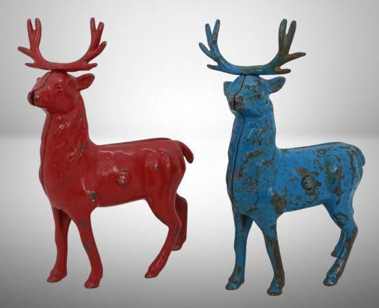 Cast Iron Deer Still Banks