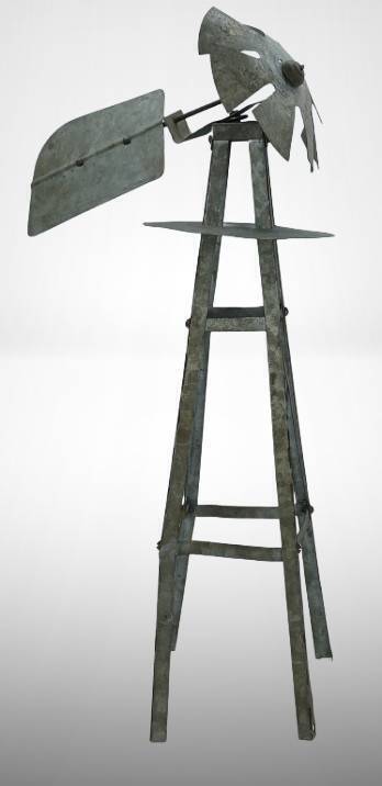 Galvanized Metal Model Windmill