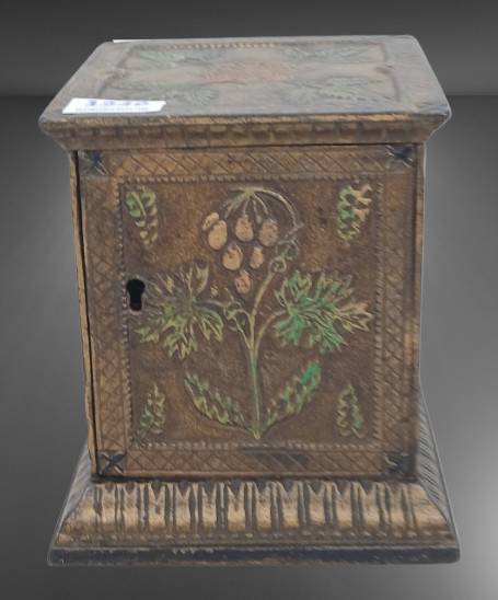 Antique Cast Iron Floral Still Bank