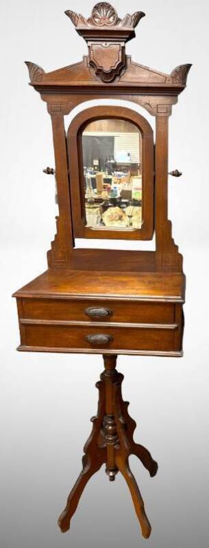 Eastlake Style Walnut Shaving Stand