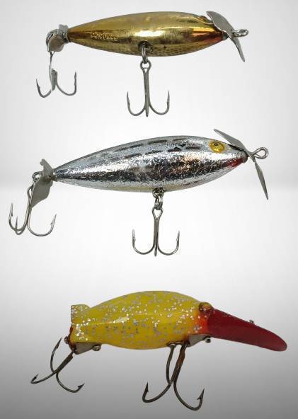 Three Vintage Fishing Lures by Cordell
