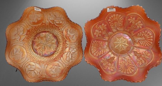 Marigold Carnival Glass Bowls