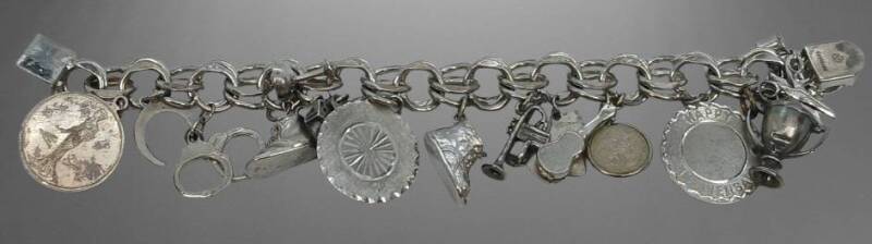 Sterling Silver Charm Bracelet with Charms