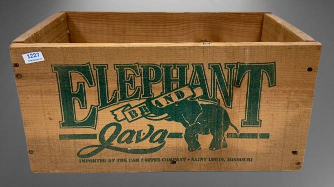 Elephant Brand Java Wooden Crate