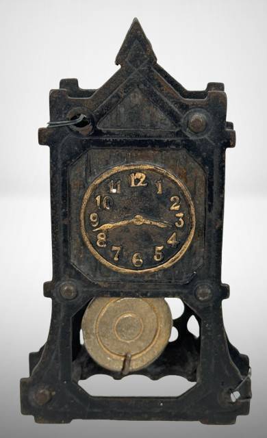 Arcade Cast Iron Clock-form Bank