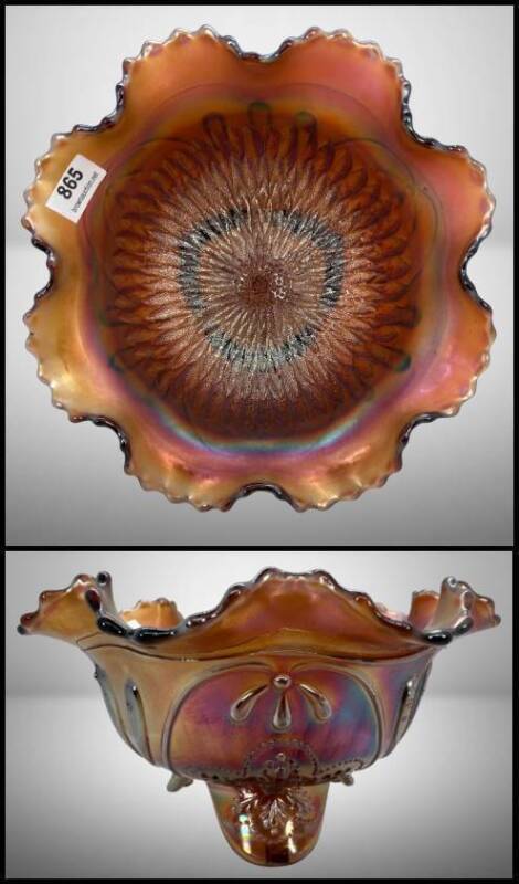 Northwood Carnival Glass Sunflower Bowl